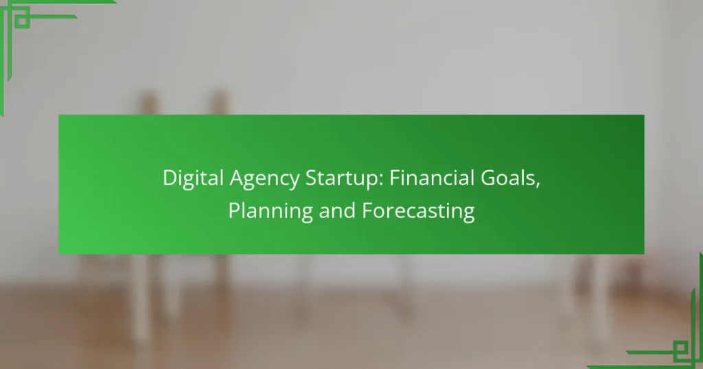 Digital Agency Startup: Financial Goals, Planning and Forecasting