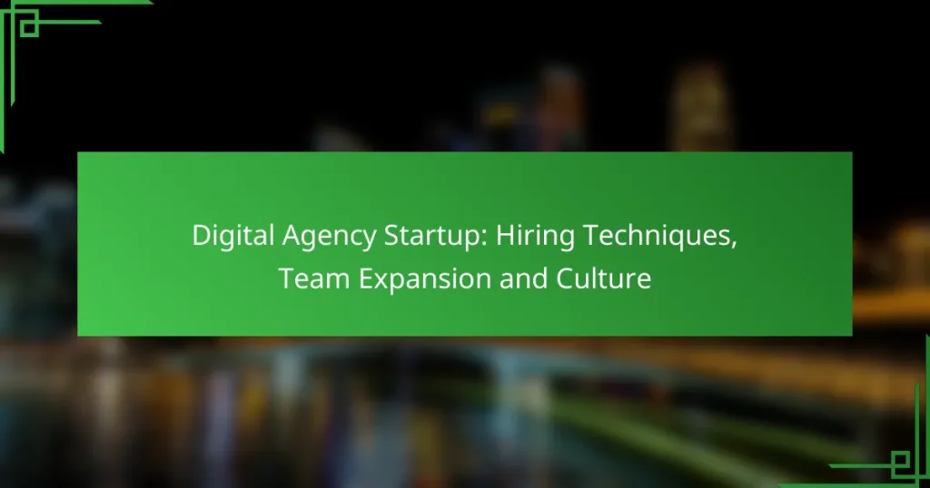 Digital Agency Startup: Hiring Techniques, Team Expansion and Culture