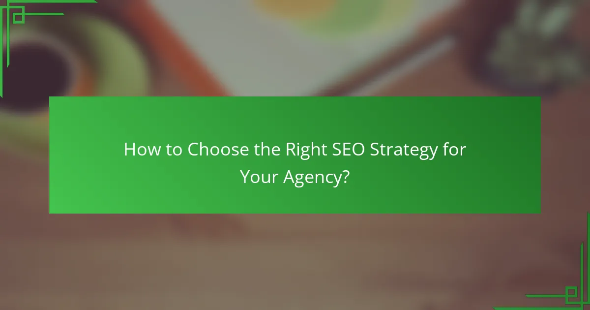 How to Choose the Right SEO Strategy for Your Agency?