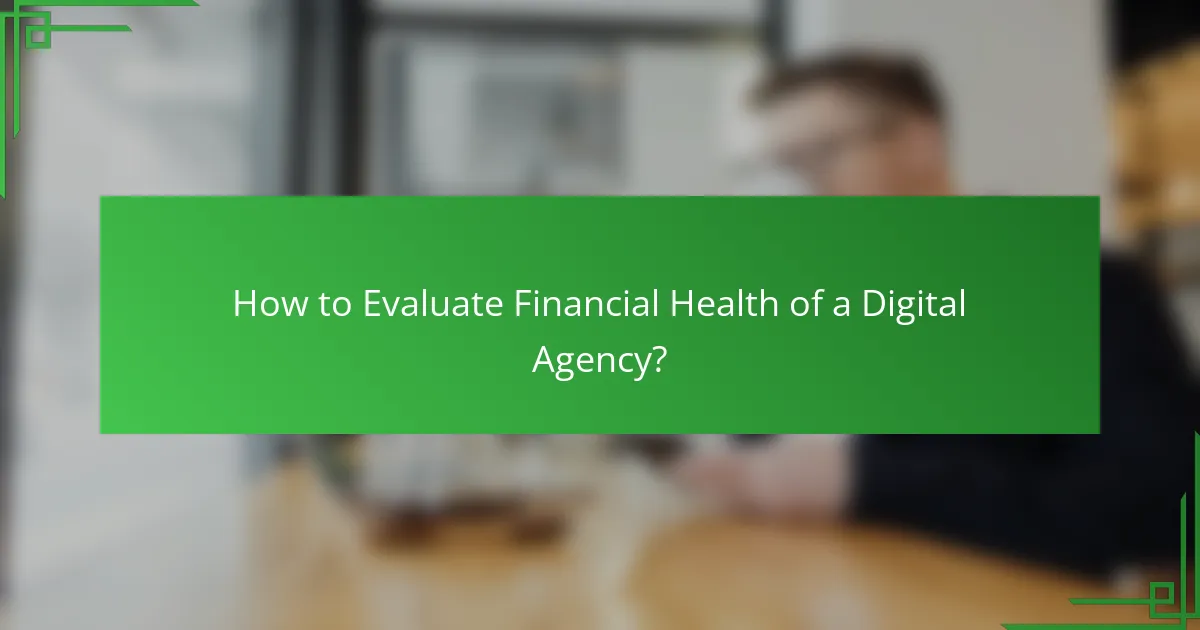How to Evaluate Financial Health of a Digital Agency?