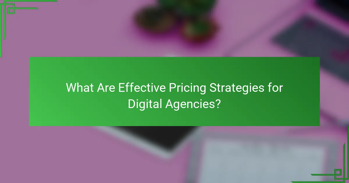 What Are Effective Pricing Strategies for Digital Agencies?