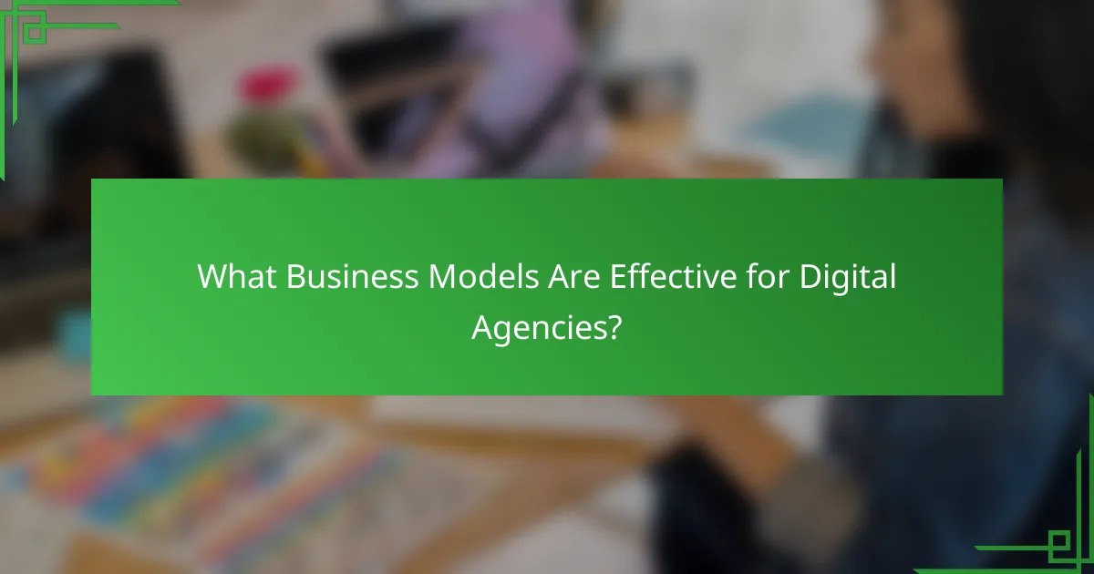 What Business Models Are Effective for Digital Agencies?